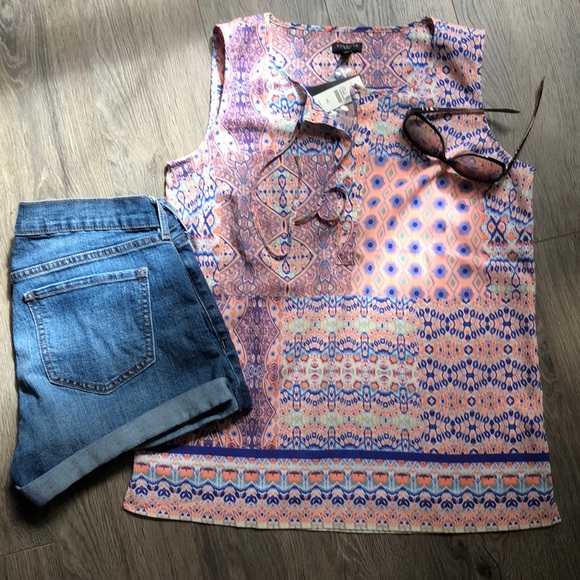 NWT Talbots Boho Sleeveless Top🌸💜 - Picture 1 of 7